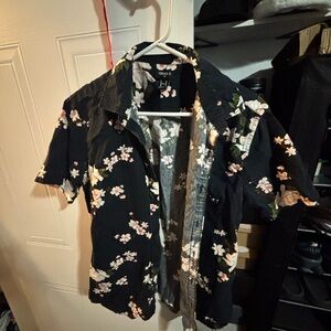Floral Black Men's Shirt